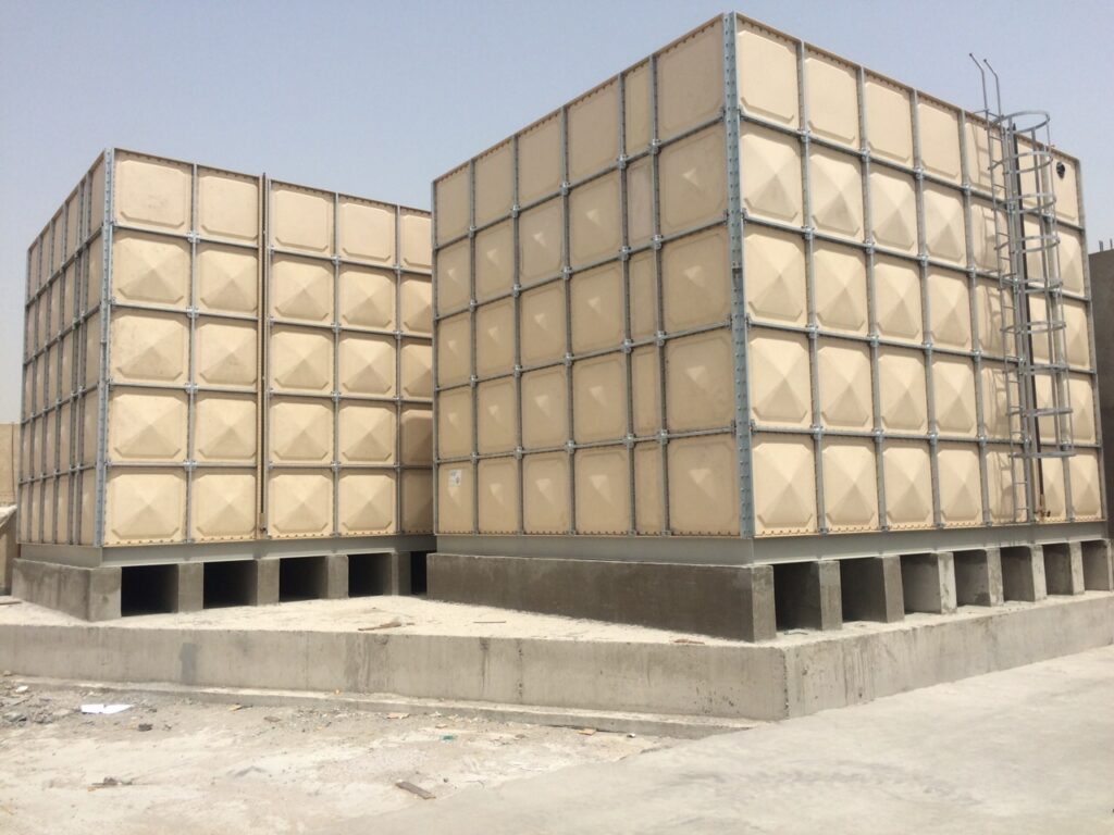 GRP sectional water tanks